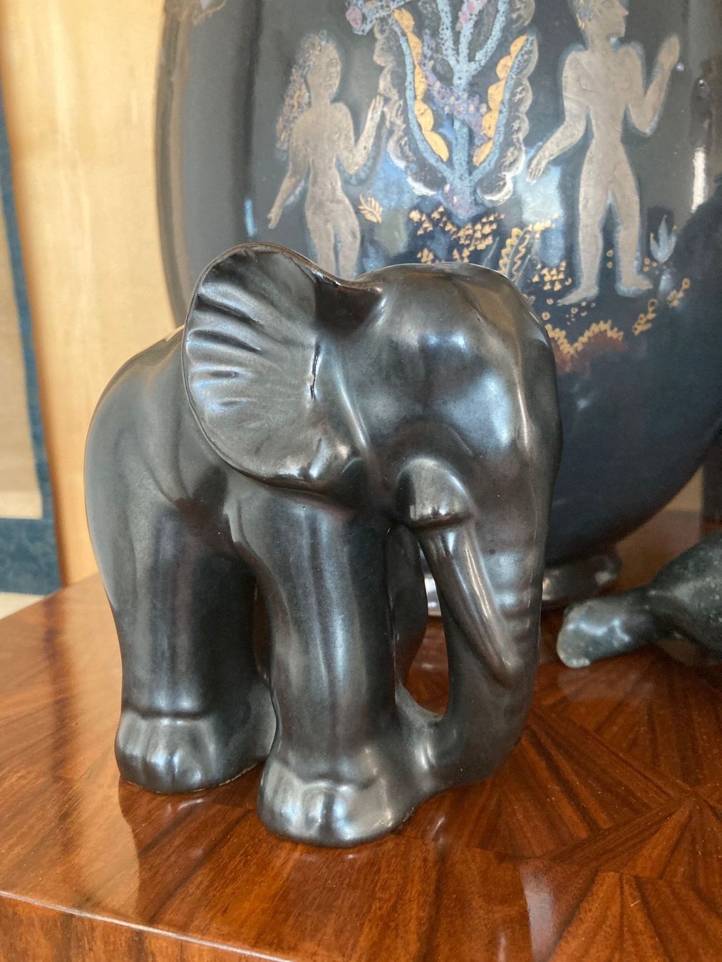 Statuette: ART DECO ELEFANT FIGUR KERAMIK – Usato da Zürich venduto da kostbares 1