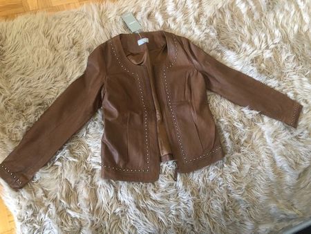 VESTE MADDISON MANOR 100% CUIR BRUN NEUF TAILLE  40