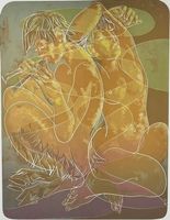 Hans Erni (1909-2015) << Pan mit Jungfrau<< Litho Nr. 97/150