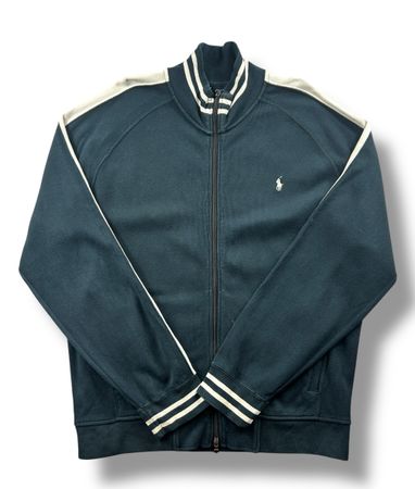 Veste Ralph Lauren Bleu marine logo brodé blanc - XL vintage