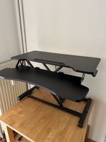 Standing desk converter black adjustable height