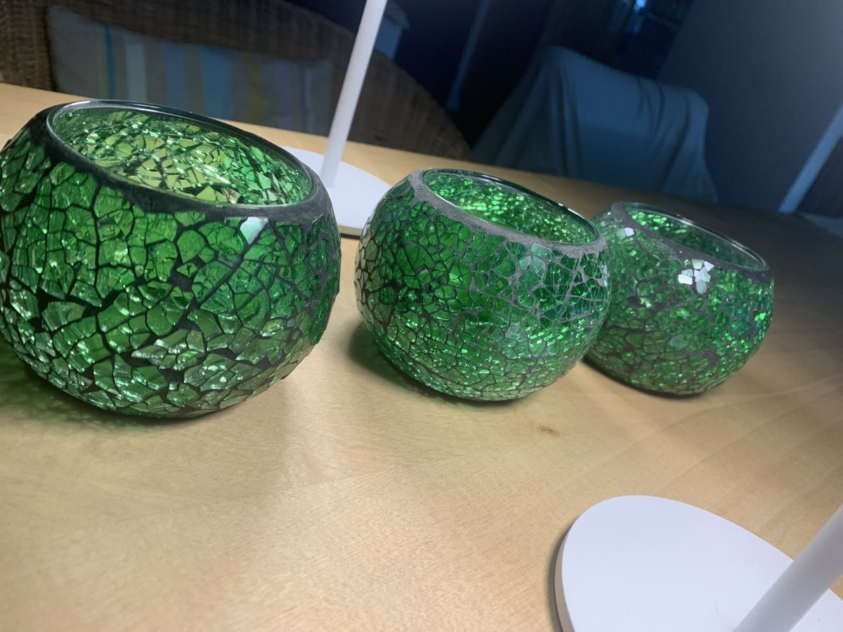 Sonstige Dekorationen & Accessoires: Windlichter originell, glasig grün  – Gebraucht aus Brugg AG von Simone92 3