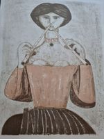 FEDERICO RIGHI LITHOGRAPHIE SIGNIERT BLATTGRÖSSE 50X39CM
