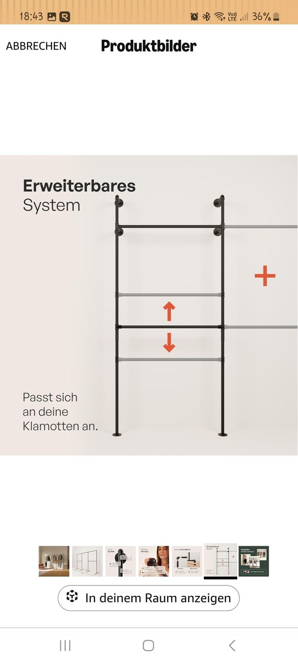 Pamo. Garderobe: Kleiderständer Rohrdesign, Industrial – Gebraucht aus Widnau von blackSkorpion88 4