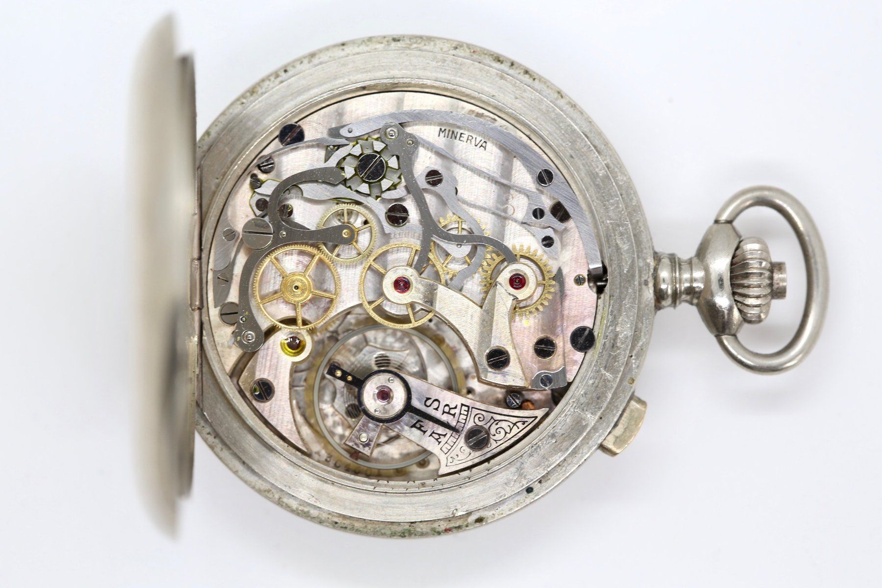 Minerva Orologi: Minerva Chronograph Taschenuhr – Usato da Reinach BL venduto da Han-Numismatik 6