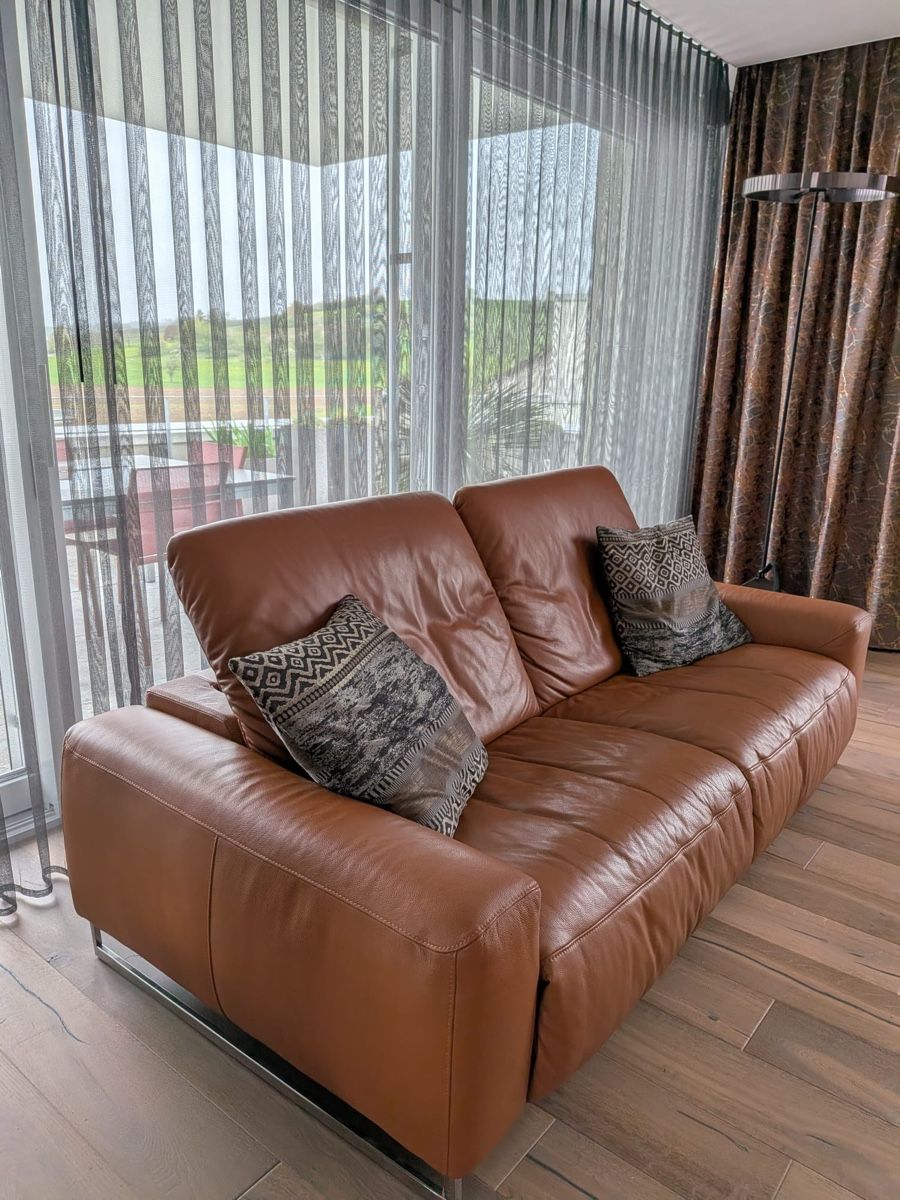 Divani: Ledersofa mit Relaxfunktion, braun / cognac – Usato da Gächlingen venduto da viviennenevi 5
