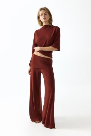 Ensemble top et pantalon rouge rouille H&M L