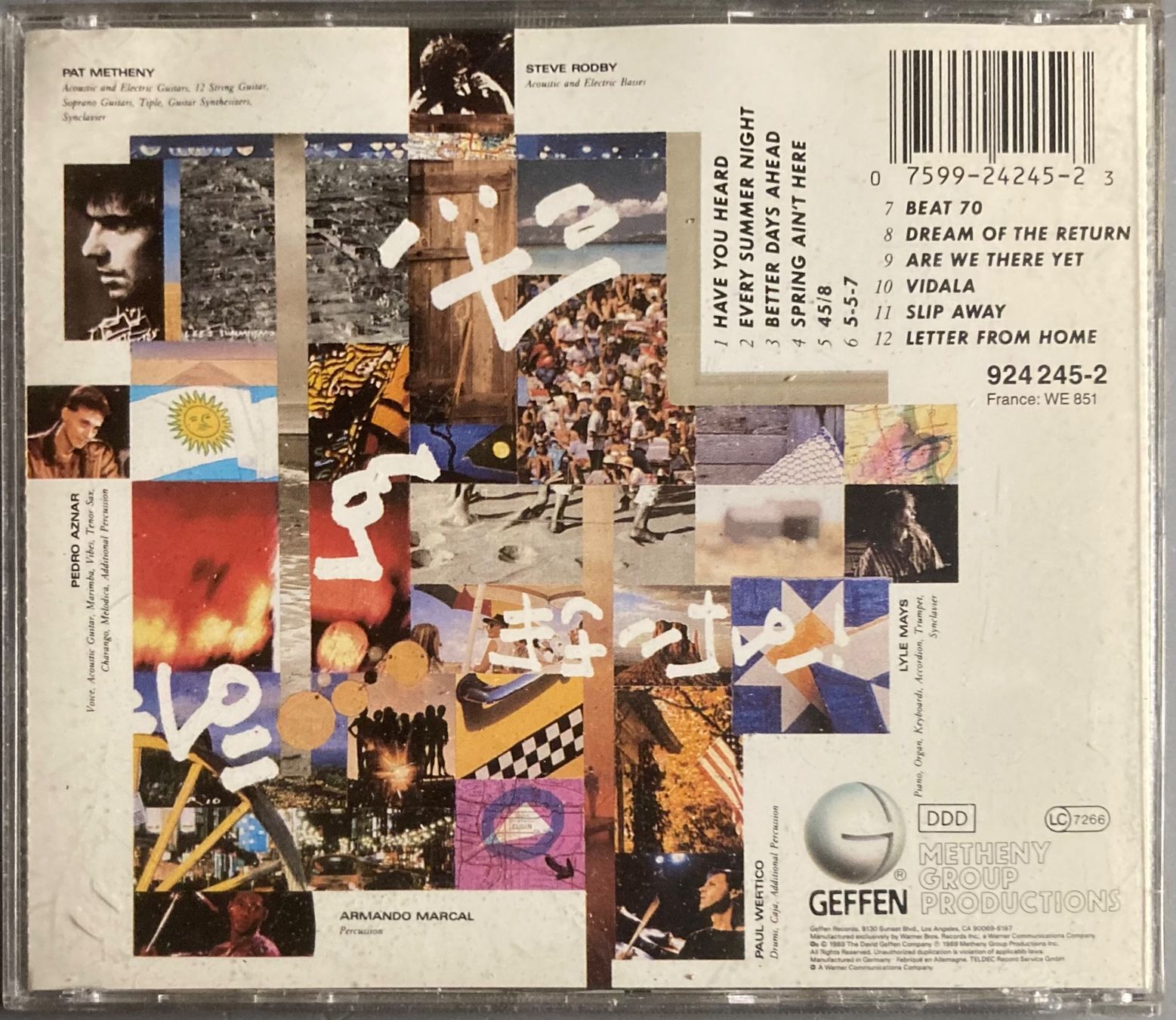 Dischi in vinile: PAT METHENY GROUP - LETTER FROM HOME – Usato da Poliez-Pittet venduto da Newtown-Records 1