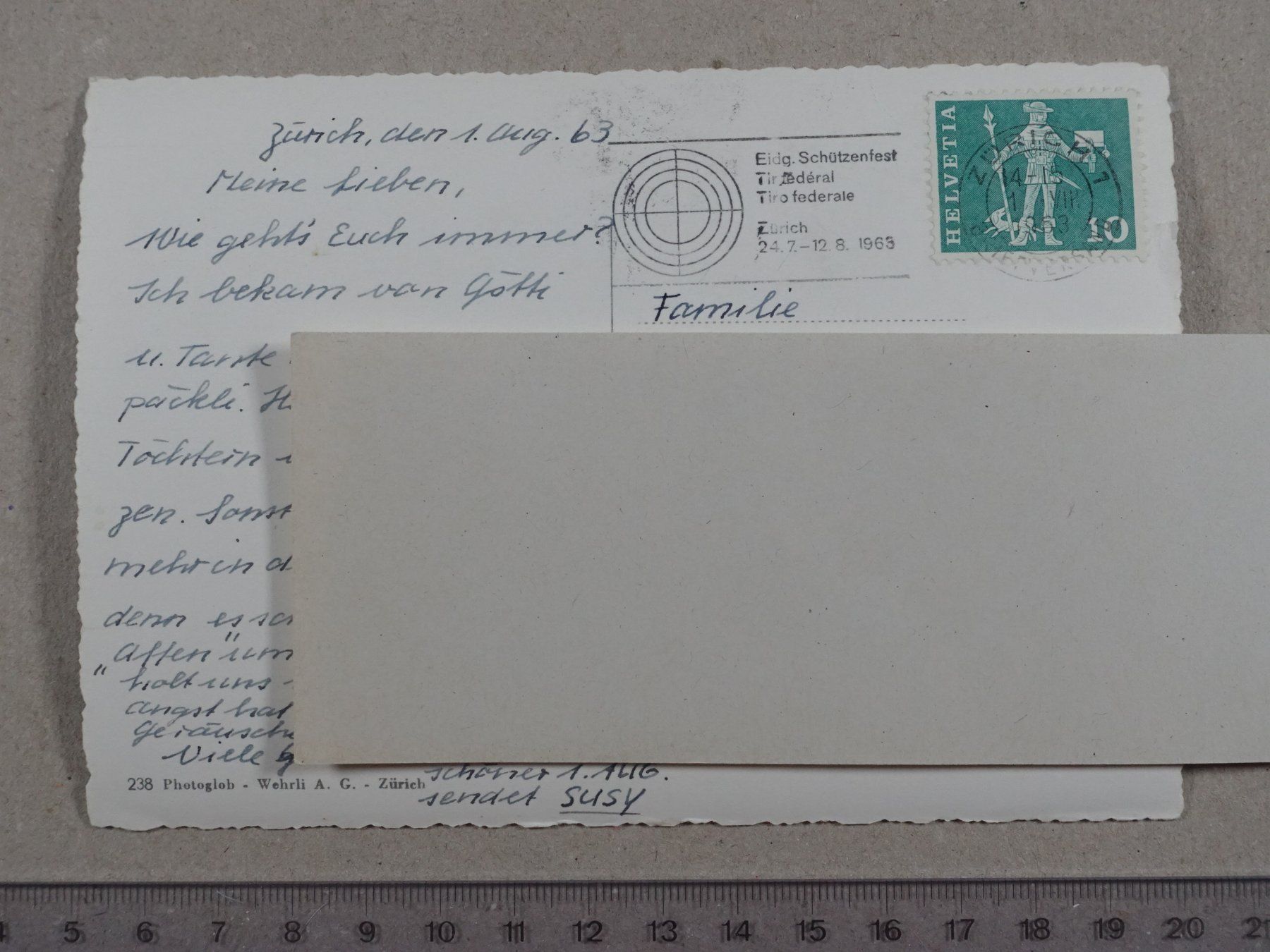Cartoline postali: Zürich, 1963 – Usato da Lenzburg venduto da fh1 1