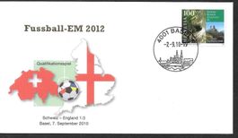 Sonderbrief Fussball EM 2012 Qualifikation Schweiz England