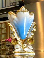 Vase Porzellan - Blickfang! Handmalerei Frankreich 19. JH