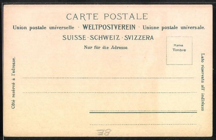 Cartoline postali: Guttannen, Häuser an der Aare, um 1900 – Usato da Frauenfeld venduto da POML 1