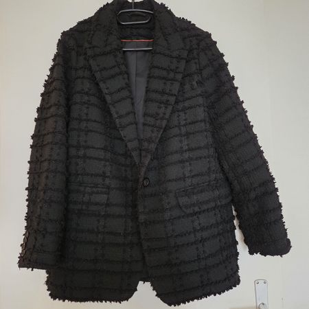 Blazer noir texturé H&M