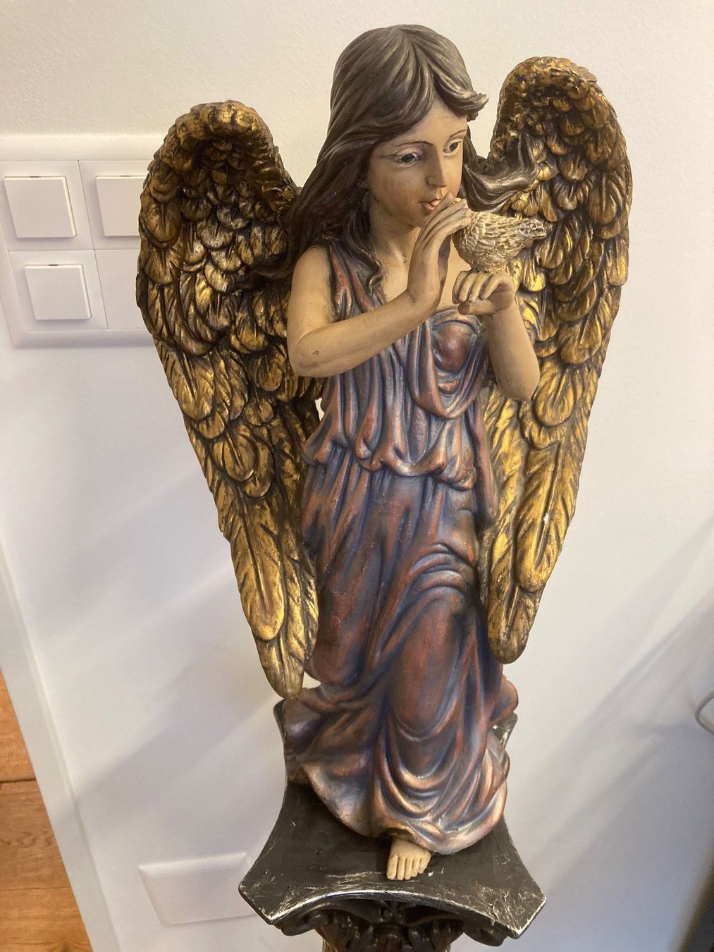 Statuette: Grosse Engelsfigur mit Taube - dekorative Statue ! – Usato da Gams venduto da birgitLeo