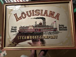 Miroir Publicitaire Vintage - Louisiane Steamboat 🚢⚓️🛥️