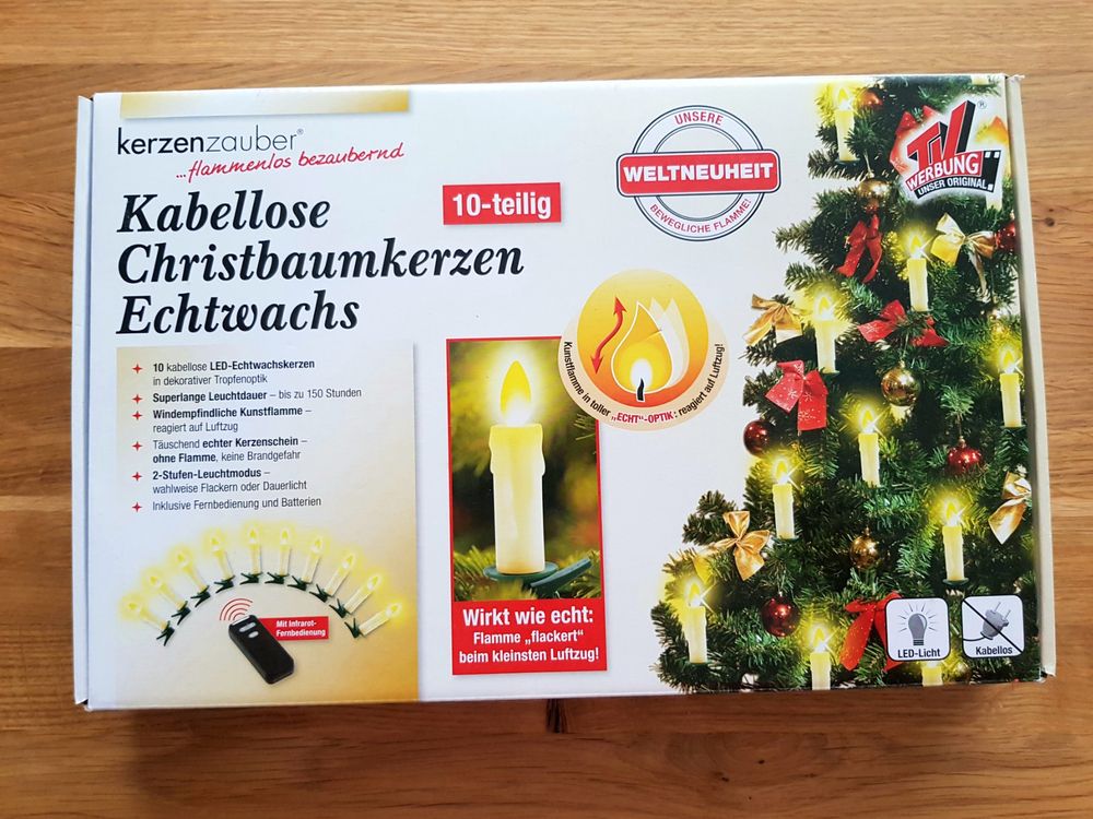 Weihnachtsbaumkerzen LED Echtwachs Mit Fernbedienung | Kaufen Auf Ricardo