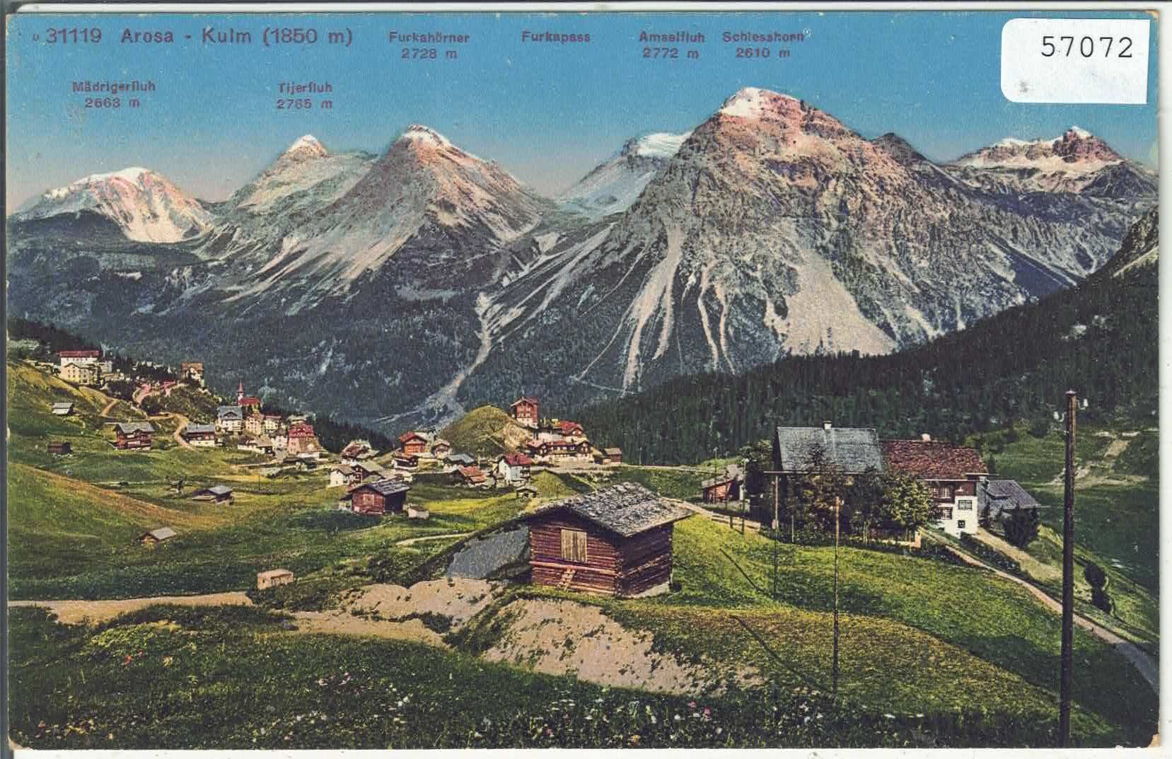 Cartoline postali: Arosa-Kulm - Litho – Usato da Ettingen venduto da Kartenplanet