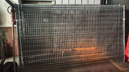 Bauzaun 14 Stk. mit 12 Sockel u. 17 Verbinder