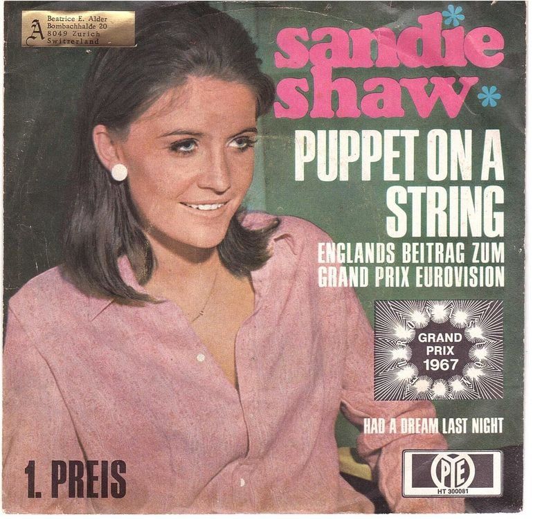 Dischi in vinile: Sandie Shaw  --  Puppet on a String  Single7 – Usato da Oberwil (Dägerlen) venduto da thealbum