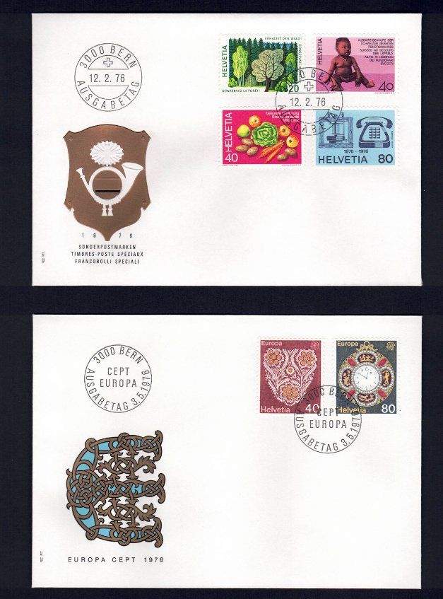 Tutti i francobolli: CH Ersttagsbriefe Sammlung Jahr 1976 – Nuovo (secondo la descrizione) da Pfäffikon ZH venduto da Romulus