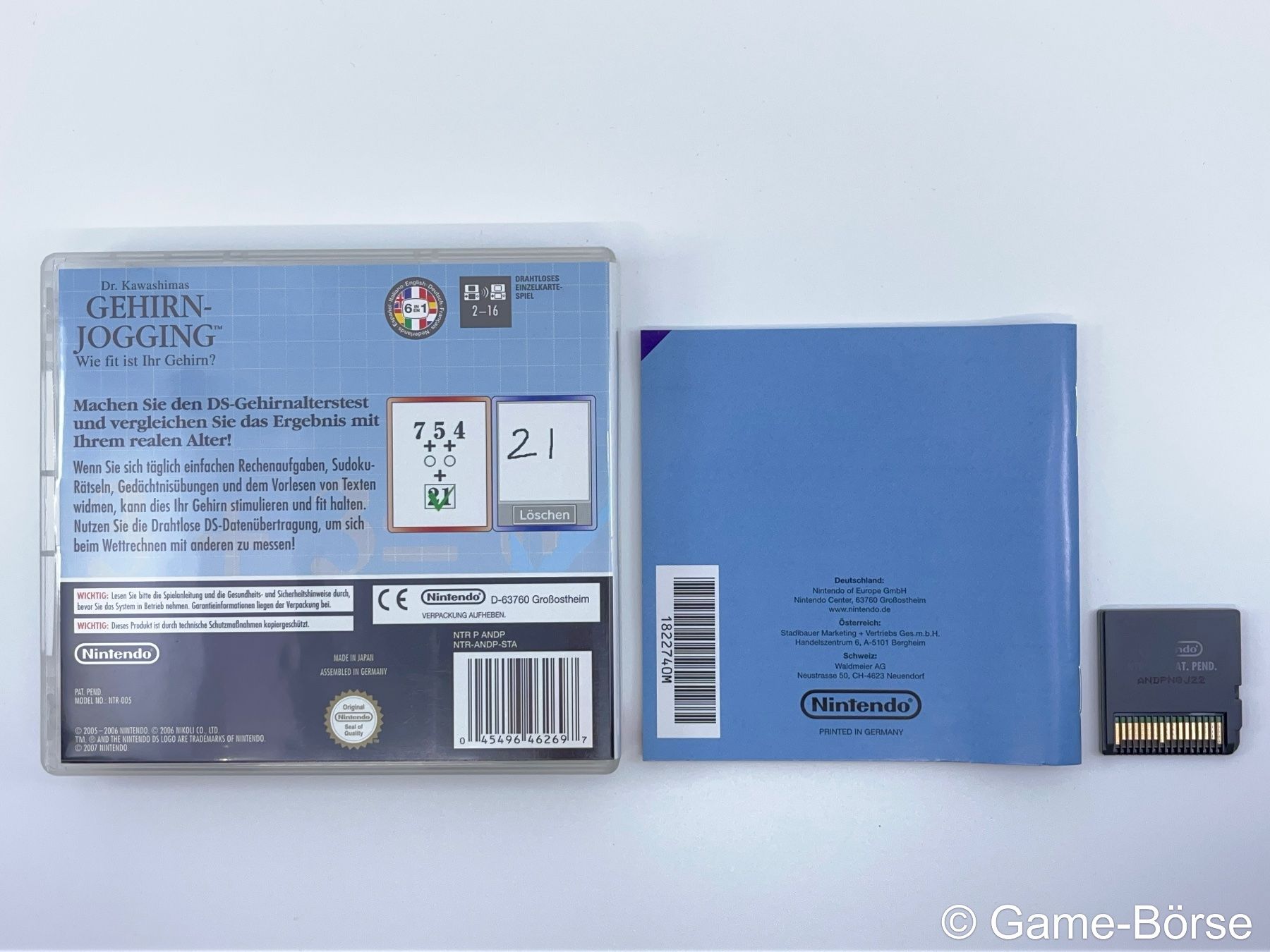 Nintendo Spiele: DS Kawashimas Gehirn Jogging – Gebraucht aus Stettfurt von GameBoerse 1