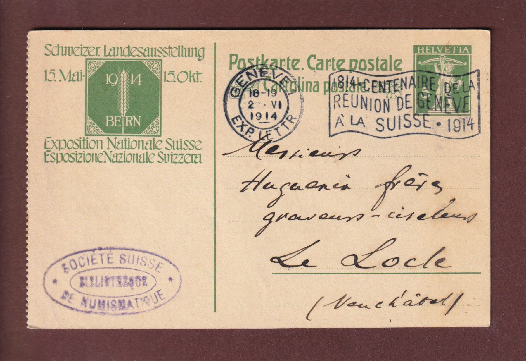 Cartoline postali: BERN - Landesausstellung 1914 – Usato da Pully venduto da nicecards