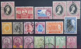 Malaysische Staaten British Lot mit alten Werten V