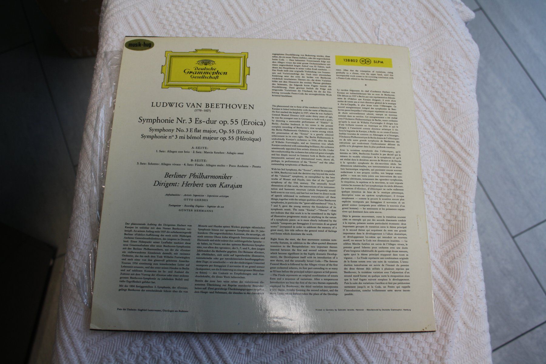 Schallplatten: Beethoven Eroica 138802 ST 33 – Gebraucht aus Buchrain von Donatello4 1