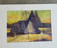 Aquarell "Haus im Licht"