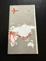 Swissair Routenkarte, seltenes Sammlerstück aus den 70er