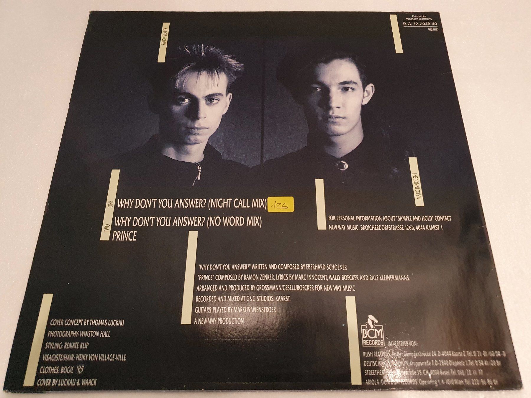 Schallplatten: Sample & Hold – Why Don't You Answer? (Maxi, House) – Gebraucht aus Uster von Vinyl-Leidenschaft 1