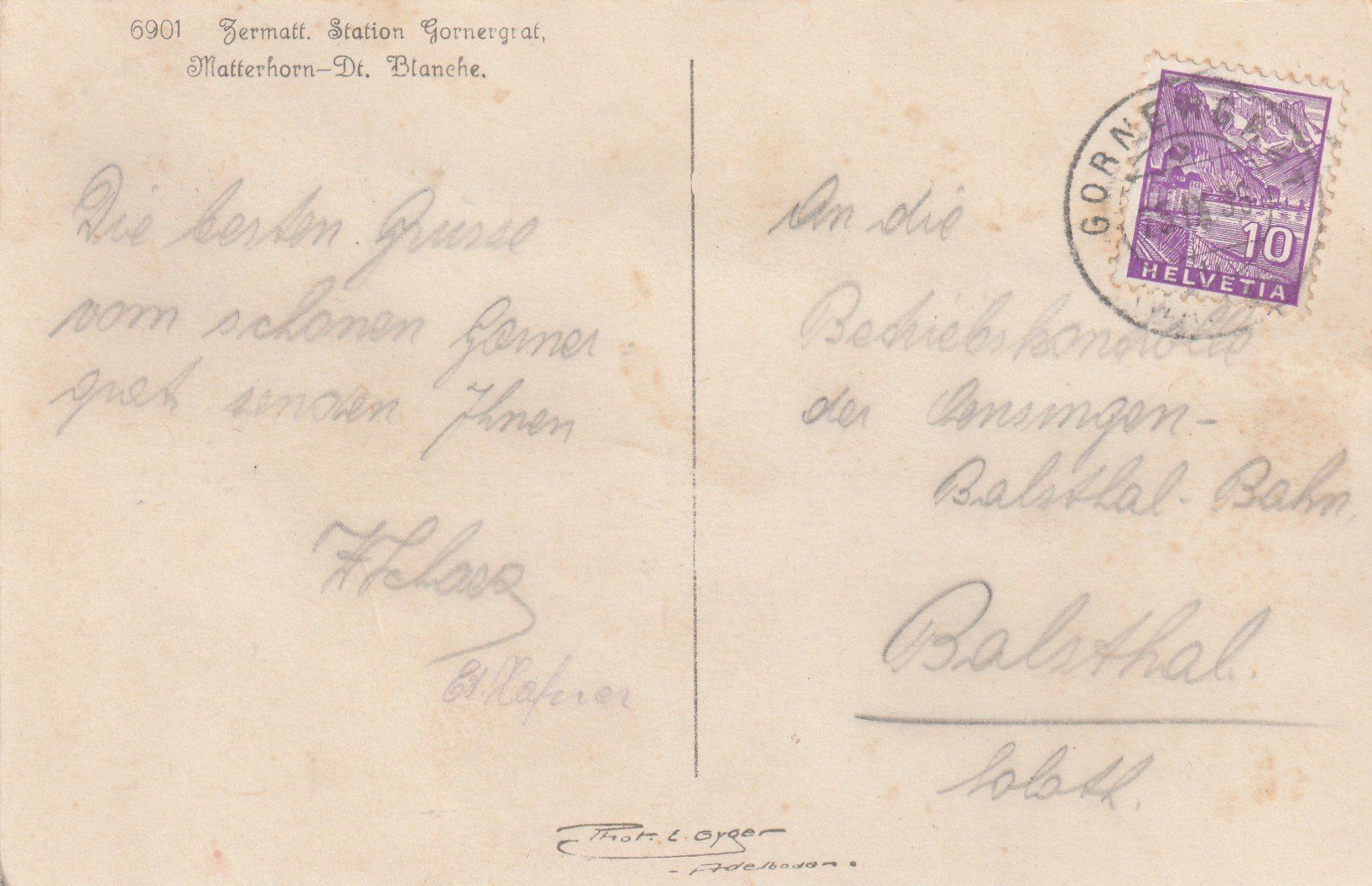 Cartoline postali: Zermatt Station Gornergrat – Usato da Rorschacherberg venduto da fratovi2 1