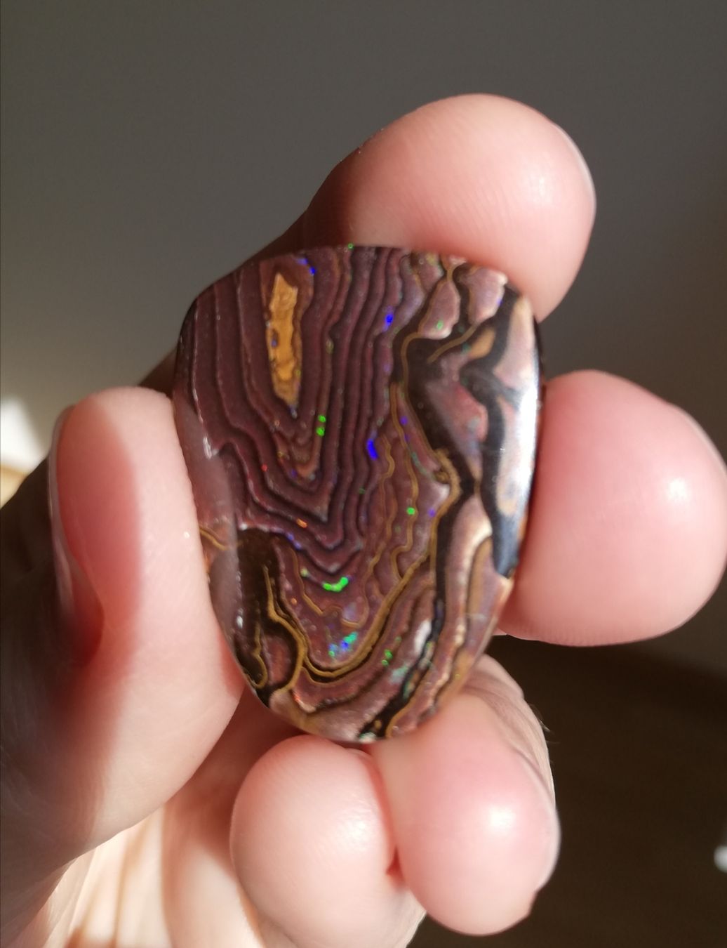 Pietre preziose: Grosser wunderschöner Australischer Boulderopal Anhänger – Nuovo e nell'imballaggio originale da Bärau venduto da thunja 9