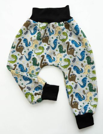 Fleece Pumphose mit Dinosaurier 86/92 NEU