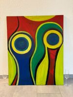 80x100/ Handgemaltes Ölgemälde abstrakt Figuren