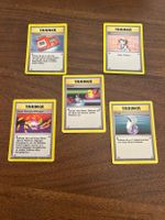 Pokémon Base Set 1999 – 5 Trainerkarten DE – Rare Vintage