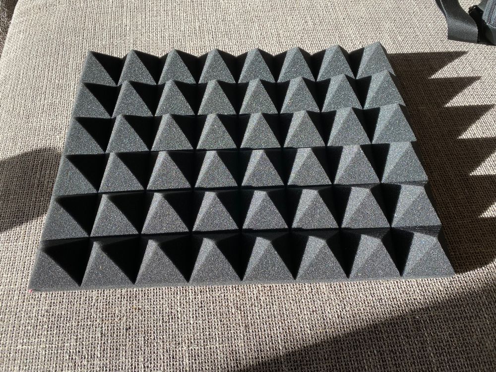 SK Studio Akustikschaumstoff Noppenschaum, 24 Stück 30x30x5 Cm – Schalldämmend Für Studio, Büro & Heimkino