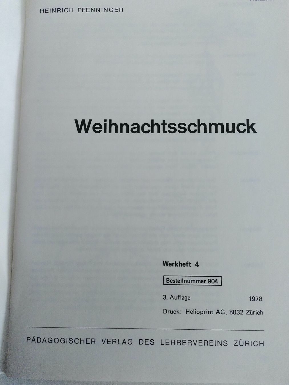 Libri: WEIHNACHTS-SCHMUCK/ WERKHEFT 4 – Usato da Brugg AG venduto da olamim 1