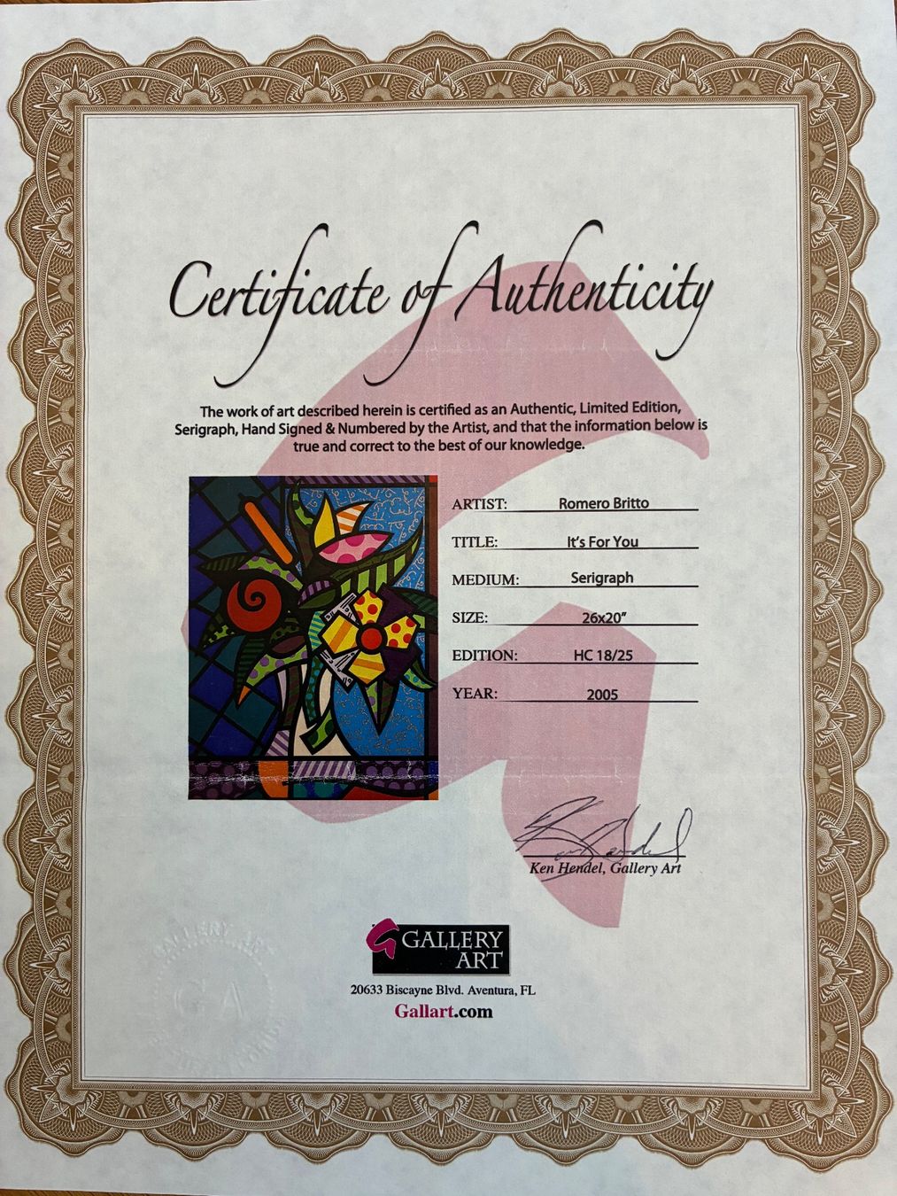 Dipinti: Romero Britto / It‘s for you – Usato da Berg TG venduto da Blabla80 4