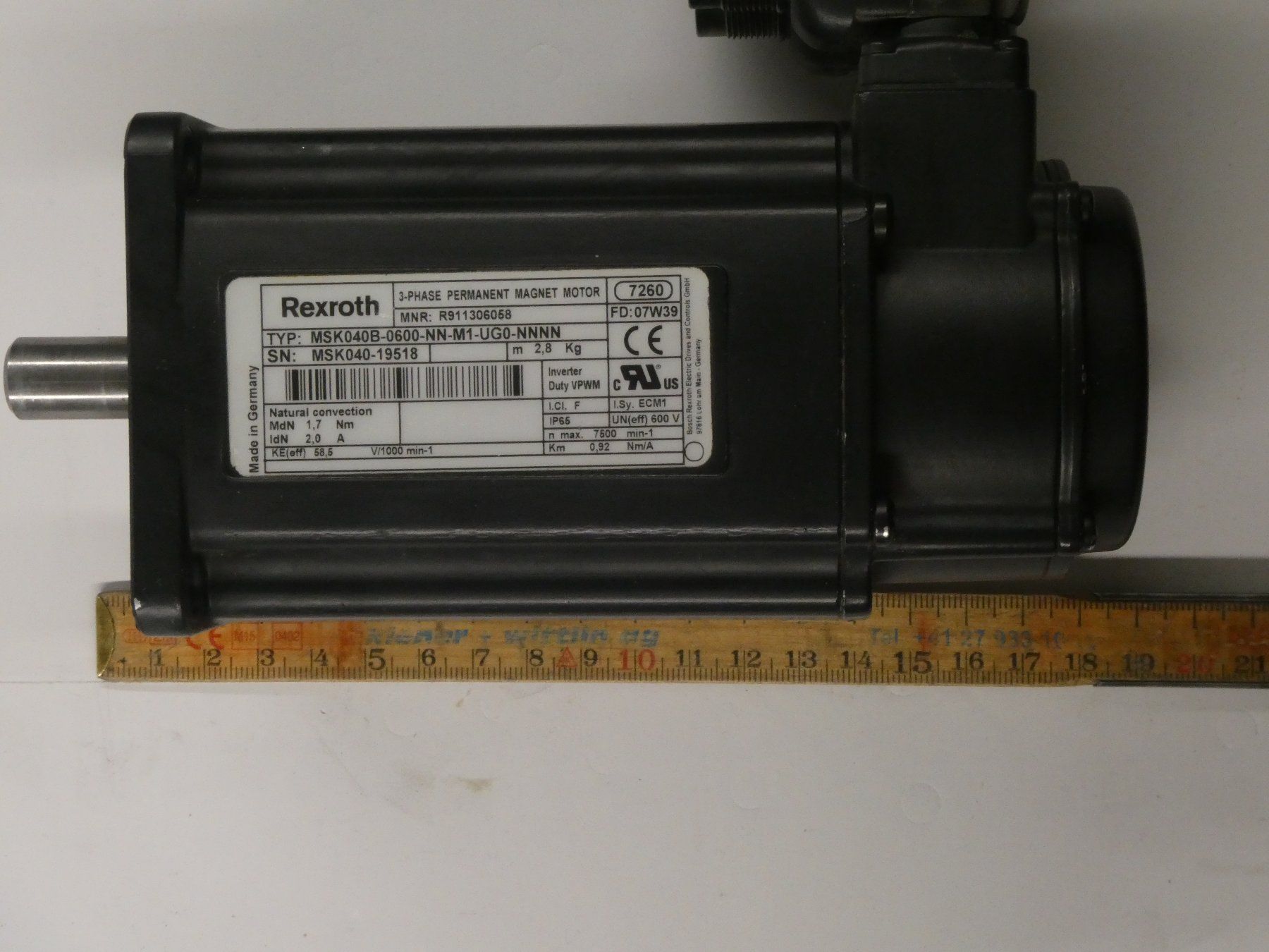Bosch  Motori: Servomotor von Rexroth – Usato da Fulenbach venduto da Hach0 4