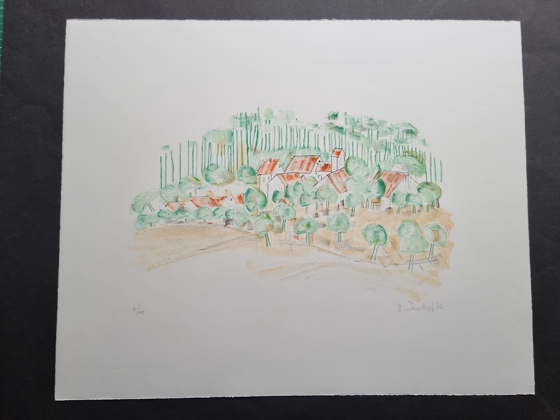 Grafica & Litografie: WEISSKOPF ERNST LITHOGRAPHIE SIGNIERT NUMMERIERT – Usato da Gersau venduto da grafik-kunst 1
