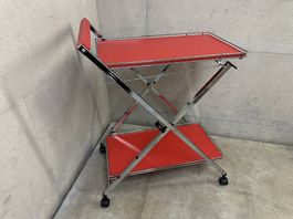 Bar cart vintage folding 80s ❤️ Barwagen Chrom klappbar 80er