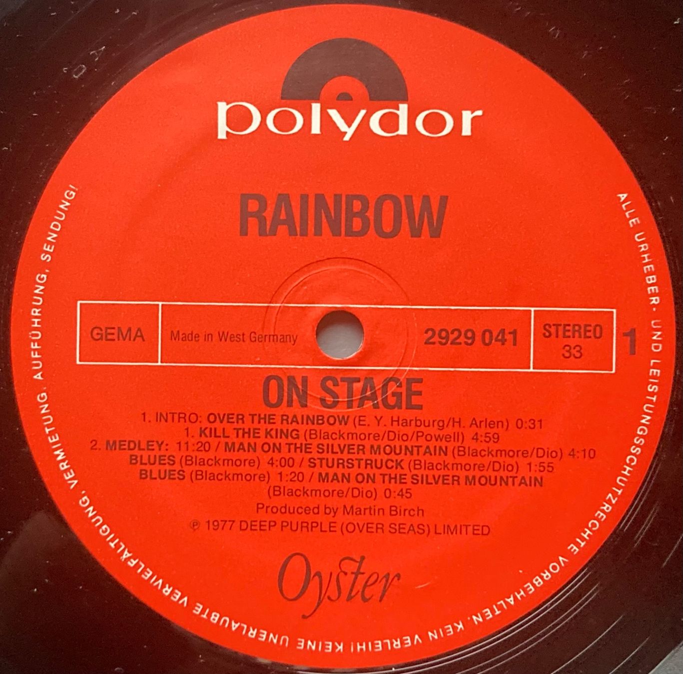 Schallplatten: RAINBOW - ON STAGE – Gebraucht aus Poliez-Pittet von Newtown-Records 4
