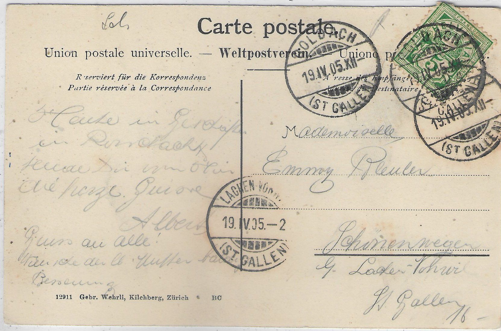 Cartoline postali: Rorschach - Generalansicht – Usato da Ettingen venduto da Kartenplanet 1