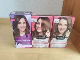 3x zum Haare färben, braun