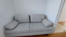 Schlafsofa / Bettsofa, hellgrau