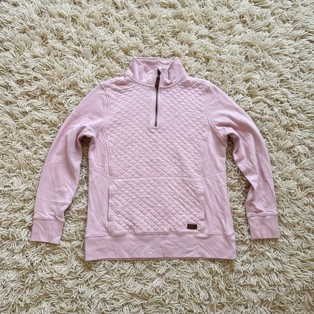 Pull 1/4 zip L.L.Bean femme M rose Très bon état