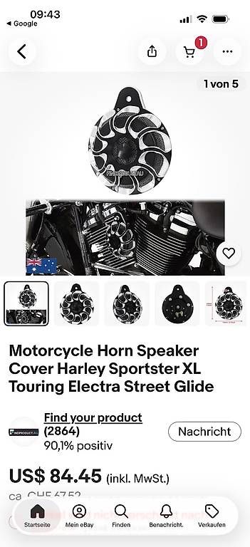 Harley-Davidson Tutti i ricambio per moto: Harley Davidson Horn – Usato da Wauwil venduto da chiraluna 2