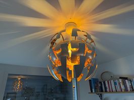 Vintage Lampe PLANET SILBER NYBO
