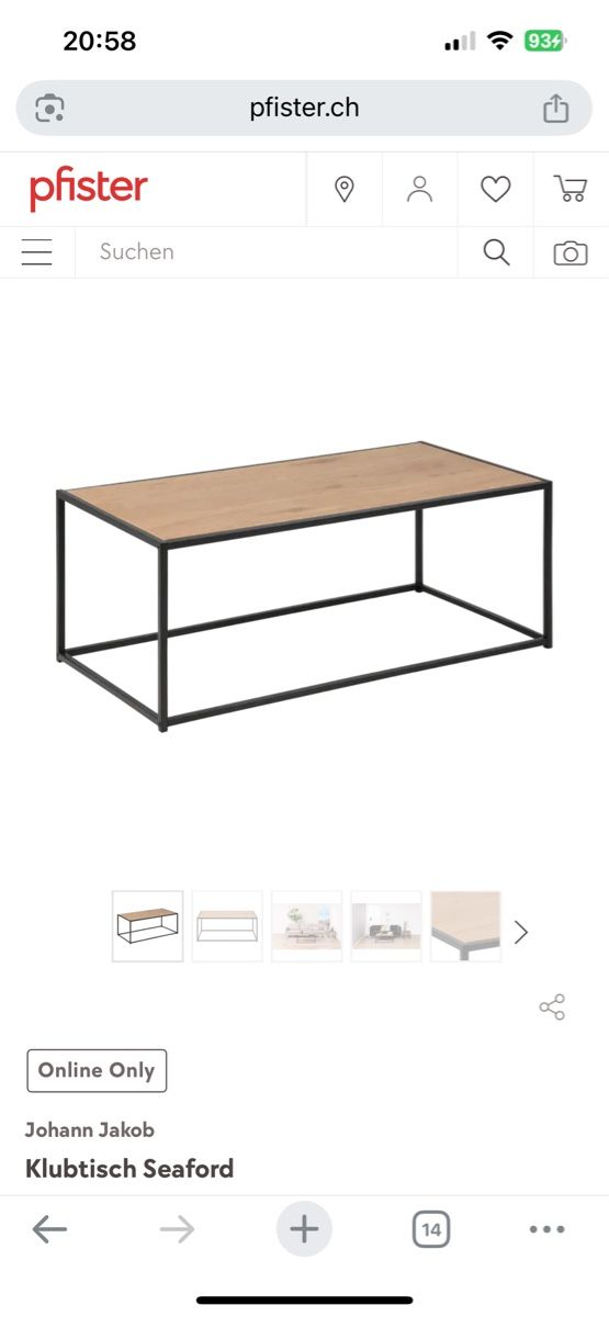 Pfister Tavoli: Neuwertiger Pfister Klubtisch / Couchtisch – Nuovo (secondo la descrizione) da Zürich venduto da xsy_s55s